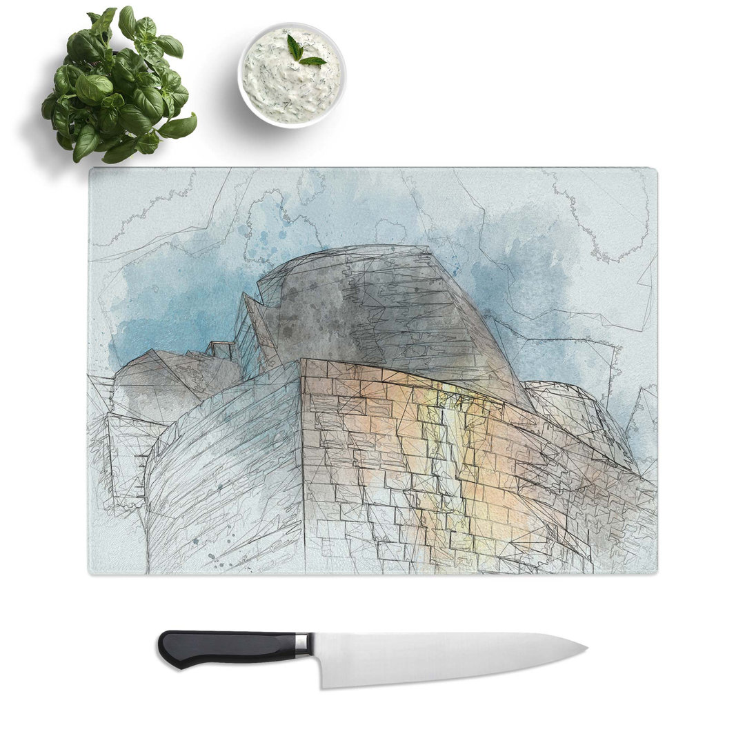Tempered Glass Architecture Sketch Vol.20 Chopping Board