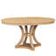 Ensemble 5 pièces de table de salle à manger extensible et 4 chaises rembourrées pour la salle à manger et le salon (naturel)