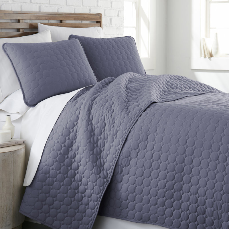 Ensemble de courtepointe réversible surdimensionnée et légère avec taies décoratives Southshore Fine Linens, Denim