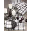 Ensemble de 4 napperons classiques en coton gris à carreaux classiques l 14 po x L 20 po