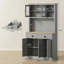 71 grands garde-manger avec portes en verre et tablettes réglables-959186768