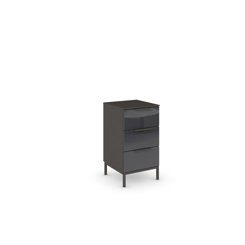 Flipp Manufactured Wood Bedside Table, Artisan Oak/Graphite