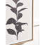 S/2 Natural And Black Leaf Print Canvases With Natural Frames - 2 Piece Single Picture Frame Set on Canvas