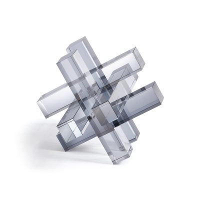 Crystal Glass Interlocking Bookend