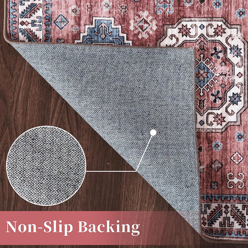 Weybright Washable Oriental Indoor Rug, Rectangle 5' x 7'