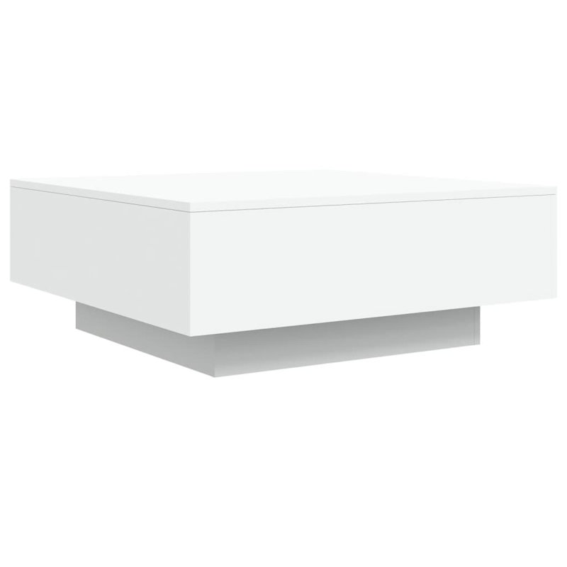 Jlea Pedestal Coffee Table, 31cm H x 80cm L x 80cm W, White