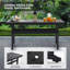 Hdpe Dining Table Set For Outdoor Table And Chairs Include Dining Chairs And 62.5" Patio Dining Table With Umbrella Hole (black)-1138563650