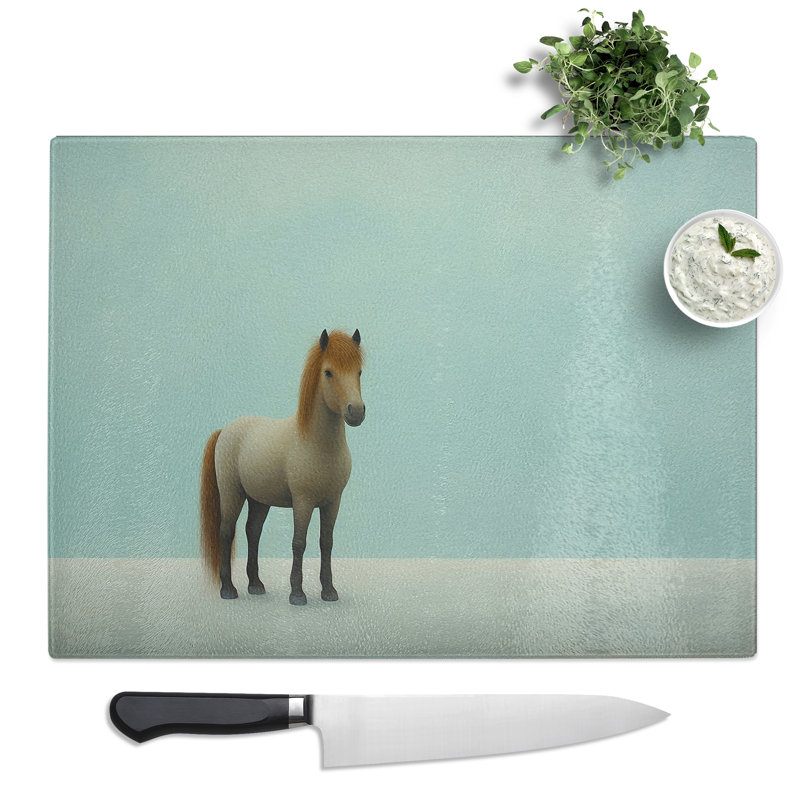 Pony Minimalism  Glass Chopping Board