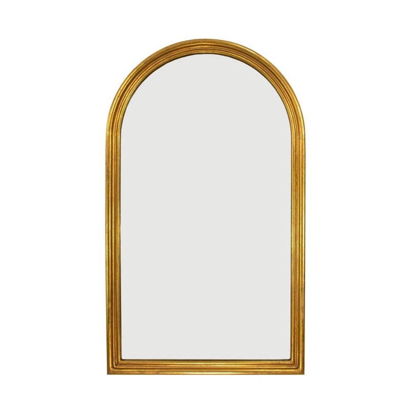 Ayla Flat Wall Mirror, Gold Leaf