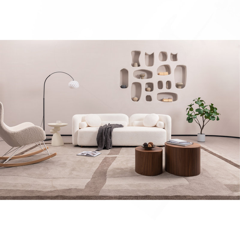 3 + 1, canapé moderne de luxe pour le salon, canapé rembourré en molleton blanc pour bureau à domicile