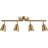 4 Light Track Lighting Kit Matt Brass Finish Adjustable With Moden Flush Mount Ceiling Spotlight