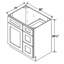 Armoire combinée avec meuble-lavabo gris Shaker 1800cabinets-137829262-137829263
