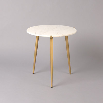Table de bout à 3 pieds avec plateau en marbre northtrop