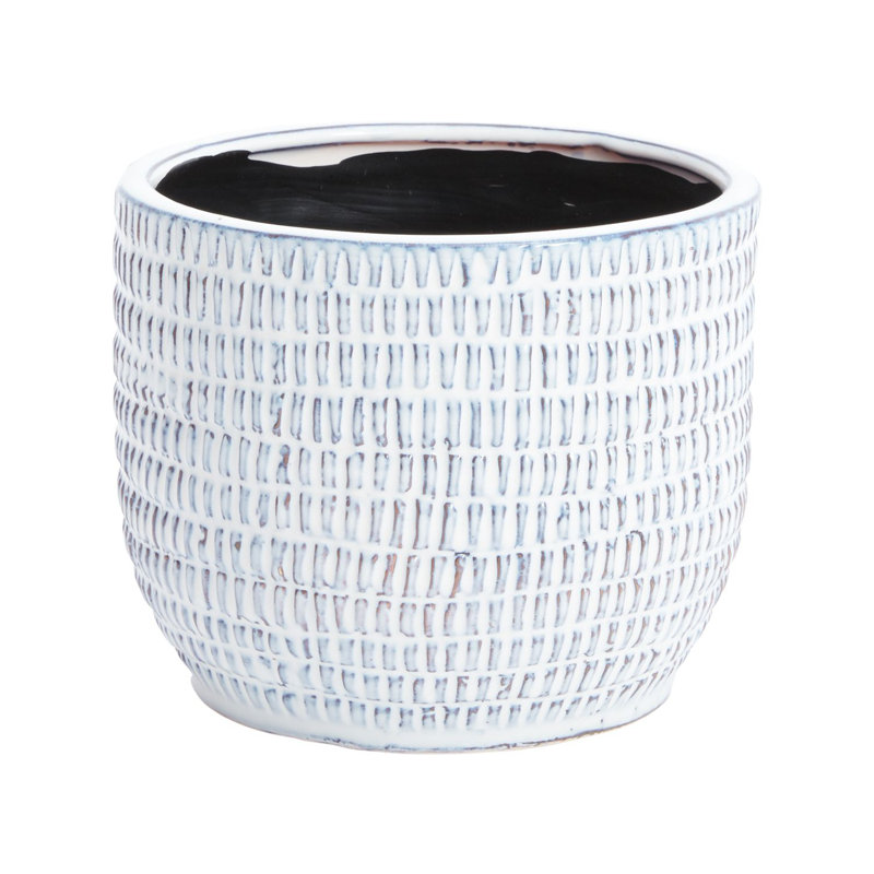 Cisely Handmade Ceramic Pot Planter, 6.75" H x 7" W x 7" D