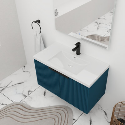 Meuble-lavabo simple 36 po avec plateau en résine