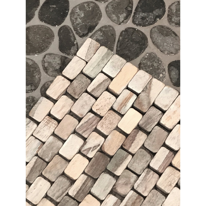 Tapis pour salle de bain Emera, Bois de rose blanchi à la chaux
