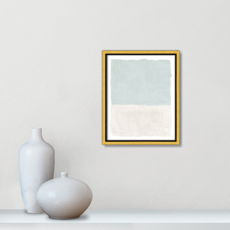 «Ocean Tides I Print» par Natalie Carpentieri, L 9,5 po x H 11,5 po, Gold Floater