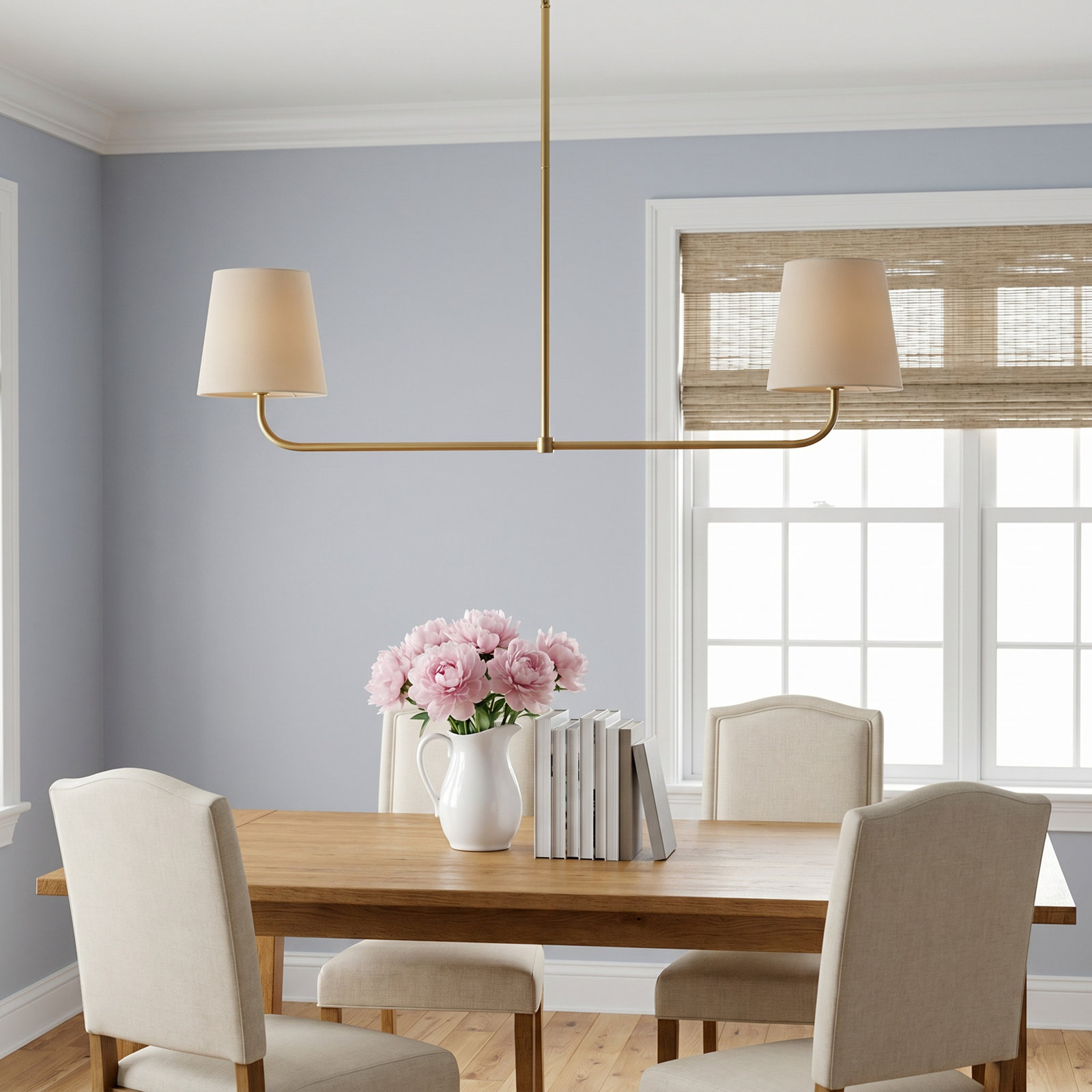 Anna May 2 Light Poly-Blend Dimmable Pendant, Gold