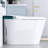 Smart Toilet With Bidet, Foot Kick Lid Opening, Heated Seat, Instant Hot Water, Warm Air Drying, Led Night , Remote Control, Energy - Saving Bidet Toilet, Display, Operation, Chair Height, 12" Rough