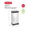 Decobin Waste Bin 50L With Foot Pedal Silver Metallic
