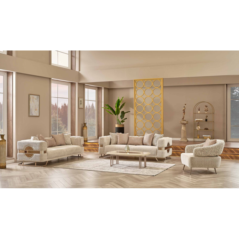 Holet 3 - Piece Living Room Set