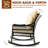 2-Person Outdoor Seating Group, Wicker Rocking Chairs with Cushions and Side Table-1292666636