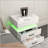 1 Set Nightstand with Adjustable LED Strip Light, 2-drawers, Large Storage Space, Suitable for Bedside Table, Coffee Table, Sofa Side Table or End Table for Study Desk-641660920