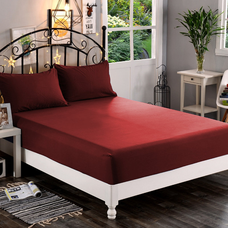Microfiber Fitted Sheet, Burgundy, Twin/Twin XL Fitted Sheet