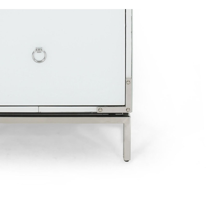 Table de chevet en verre Geneveive