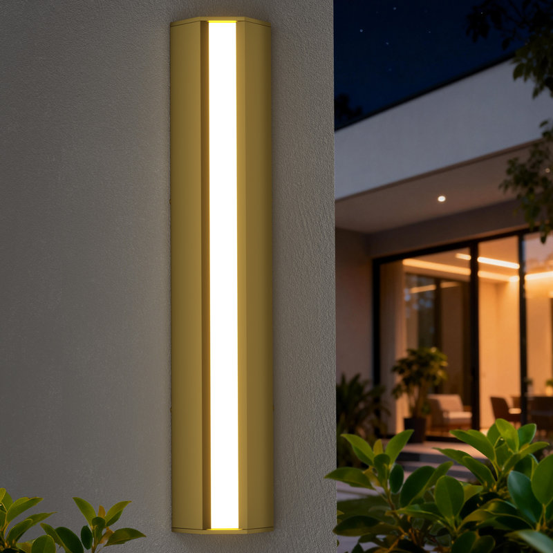 Luminaire mural ajustable pour l'extérieur 23 "H 3" (3000K / 4000K / 5000K), Or poli