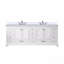 Ensemble de meuble-lavabo double 84 po x P 22 po avec plateau en marbre de culture et robinet-1188181873