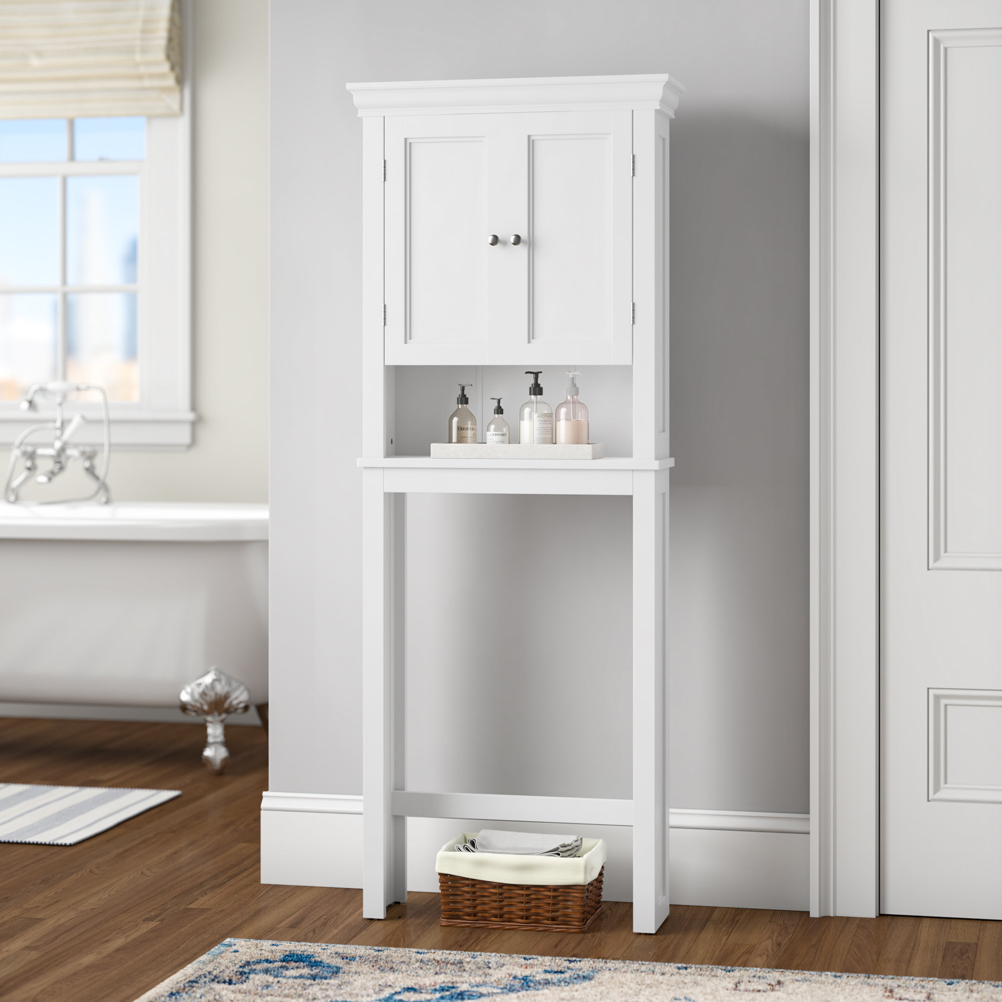 Three Posts™ Nantwich Freestanding Over The Toilet Storage & Reviews