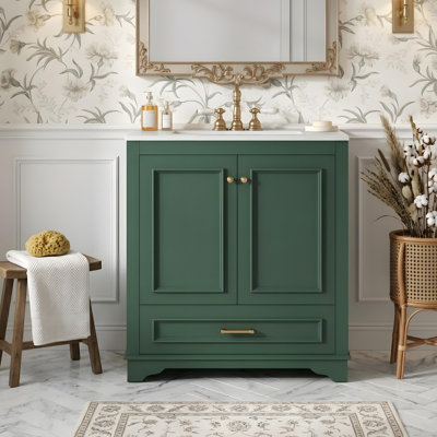 Meuble-lavabo de 30 po avec lavabo et rangement polyvalent