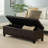 Brown PU Leather Storage Ottoman Bench - Multi-Functional Seating and Hidden Storage Solution