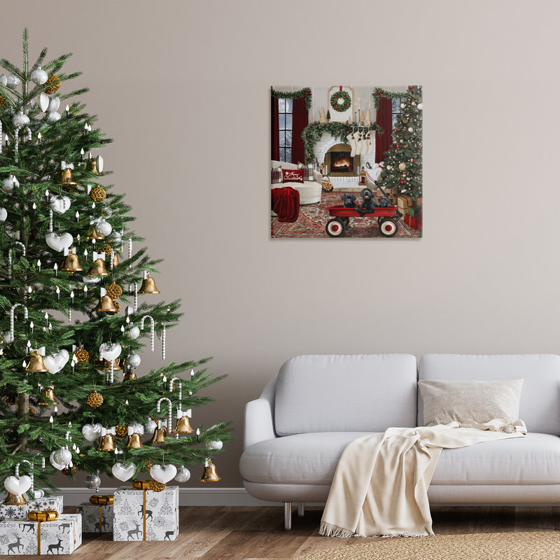 Art mural en toile Christmas Hearth Lounge par Grateful Licensing, H 30 po x l 30 po