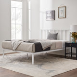 Aurigae Metal Bed with Vertical Bar Headboard