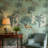 Muted Green Wallpaper Classic Decorative Mural