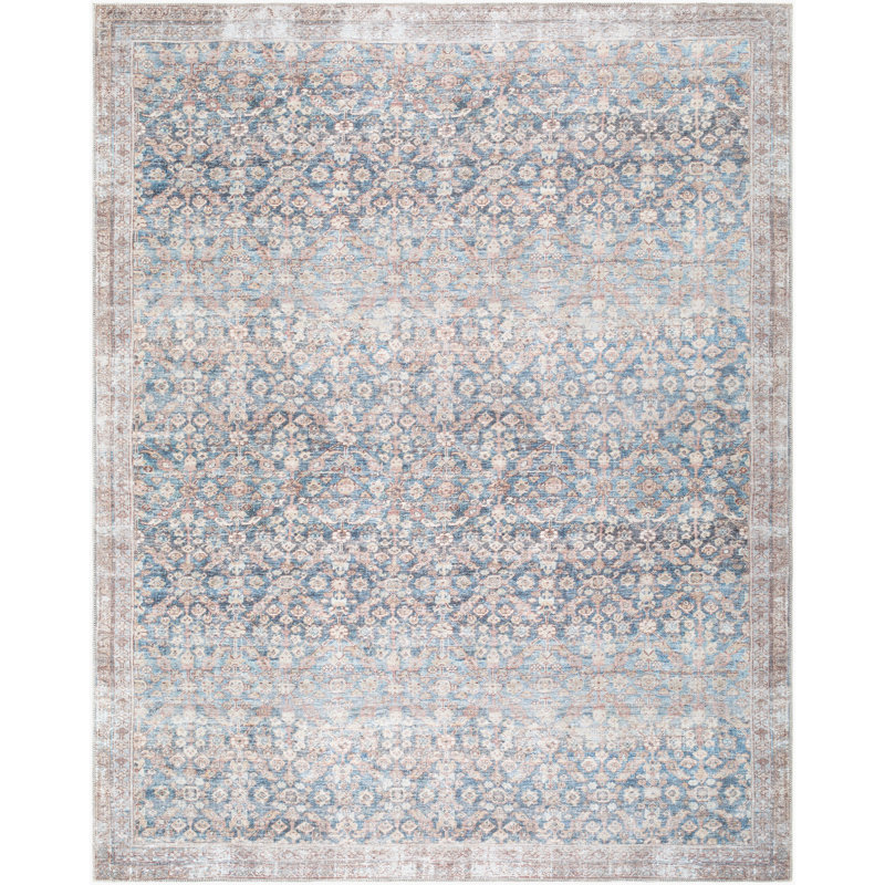 Amelia Machine Woven Rug, Rectangle 83.86 " x 62.99 ", Gray
