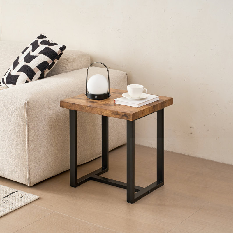 Side Table with Metal Leg