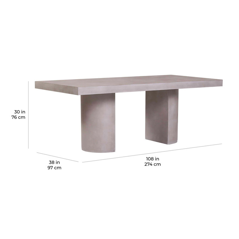Perpetual Outdoor Dining Table, Slate Gray