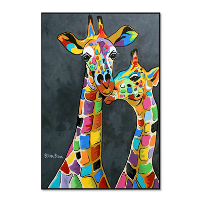 "Epic Graffiti" Francie & Josie ", art mural encadré en acrylique ultrabrillant