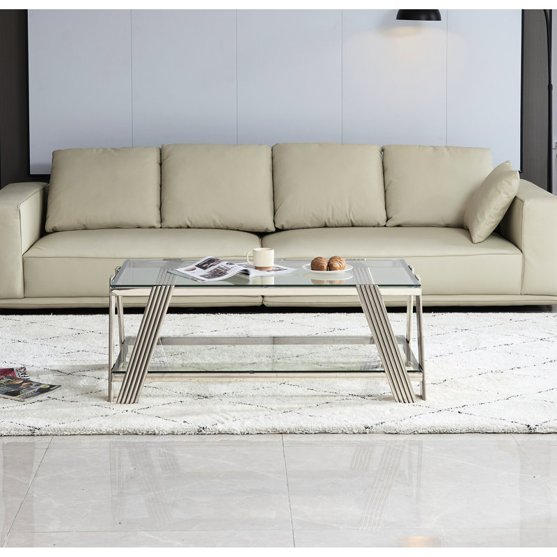 Table basse 47 po, Argent argent