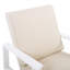 Ensemble de 2 chaises longues pour patio, fauteuil club d'extérieur avec coussin beige et structure en bois d'acacia blanc