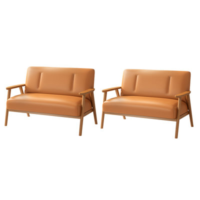 Banc rembourré en similicuir Casual