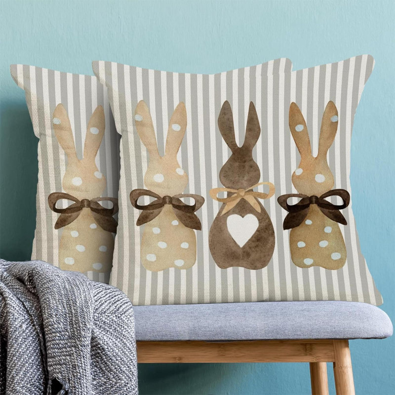 Print Linen Reversible Pillow Cover