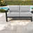 Spacious U-shaped Patio Sofas, Modern Iron Frame With Cushions For Garden
