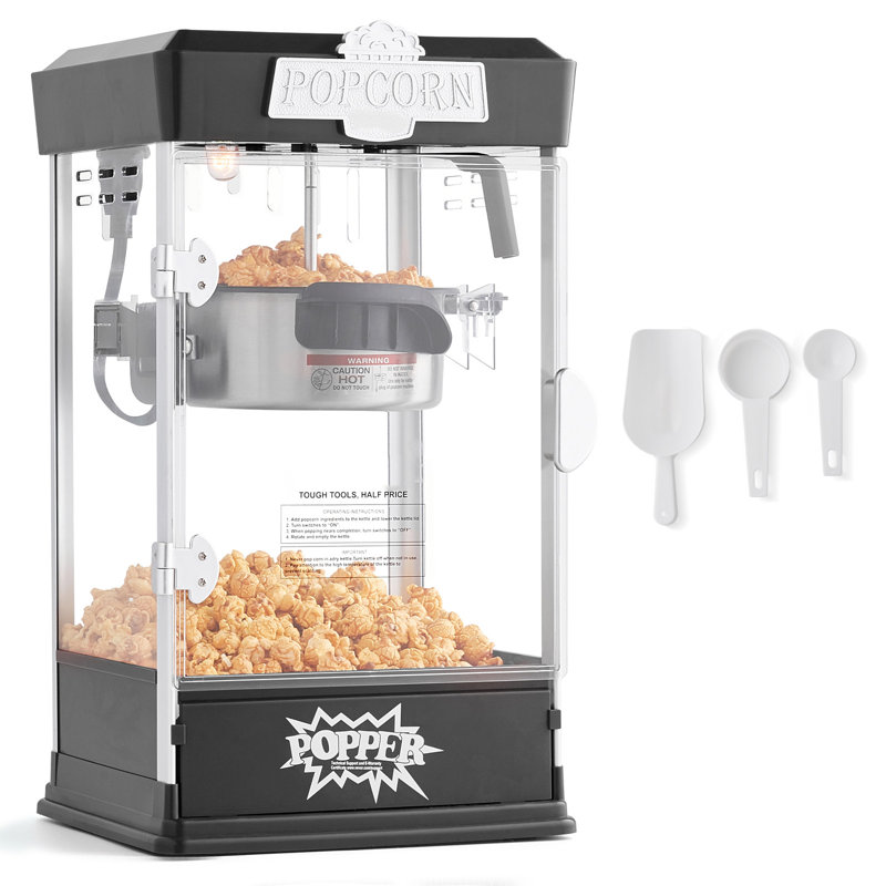 Machine à maïs soufflé de table Popcorn Popper Machine, Noir, noir, noir, noir