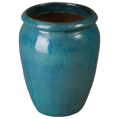 Ceramic Round Planter with Drainage Hole