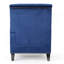 Fauteuil club velours bleu marine