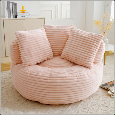 Oversized High Back Bean Bag Couch For Adults And Kids, Corduroy Fabric Large Chair With Filler, Stuffed Big Accent Sofa Lounge Floor Sofa For Gaming, by Trule